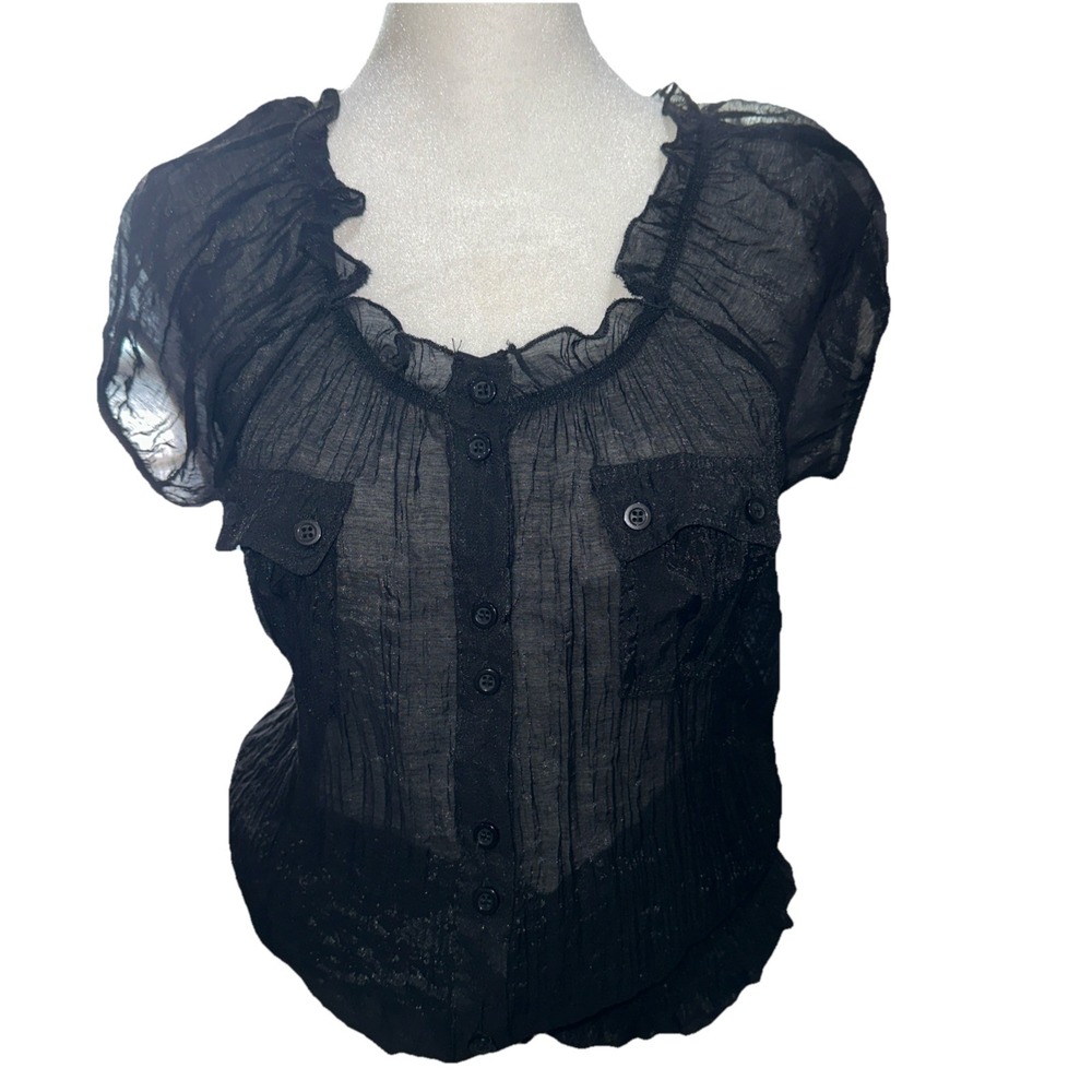 Audrey Lane Women's Black Blouse SIZE Small